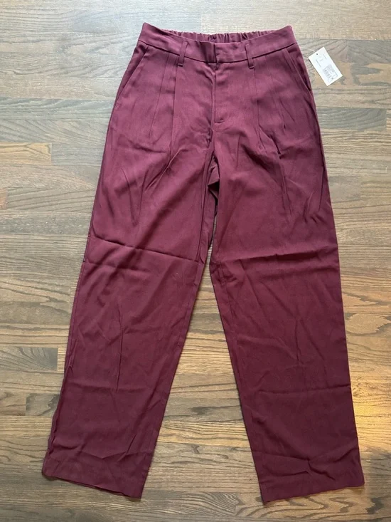 a new day high waisted trousers in Burgundy Wine 8 Long NWT - Picture 5 of 8